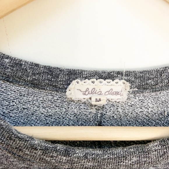 ANTHRO lili's closet gray crewneck Medium - Picture 4 of 5
